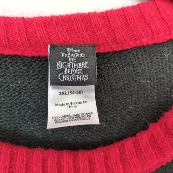 Nightmare Before Christmas Sweater Women's Plus Size 3XL Santa Jack Skellington - Picture 3 of 10